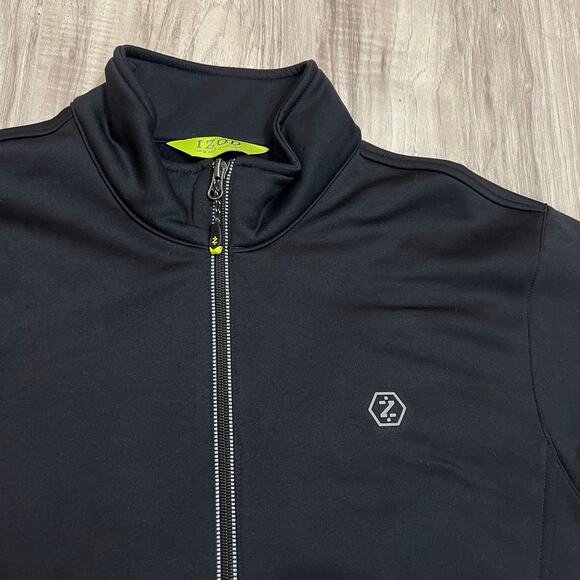 IZOD PerformX Ratio Men's Black 1/4 zip fleece Long Sleeve Pullover Size M - Picture 7 of 8